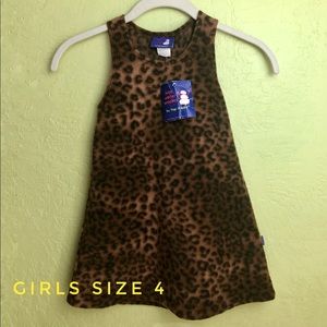 NWT Girl’s Furry Cheetah / Leopard Dress Size 4